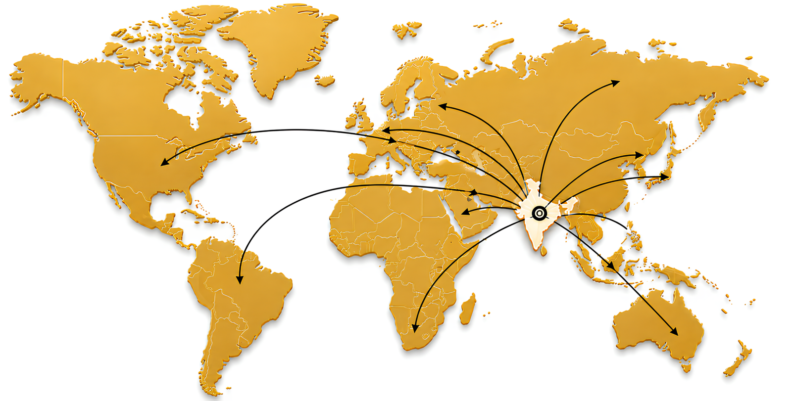 Herbocrest Global Export Markets Map